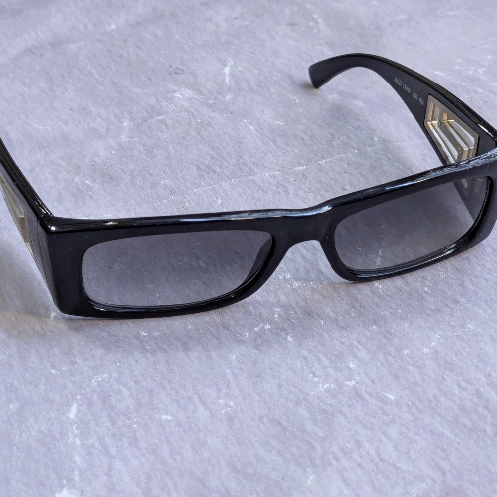 Versace Black Rectangular Sunglasses - image 2